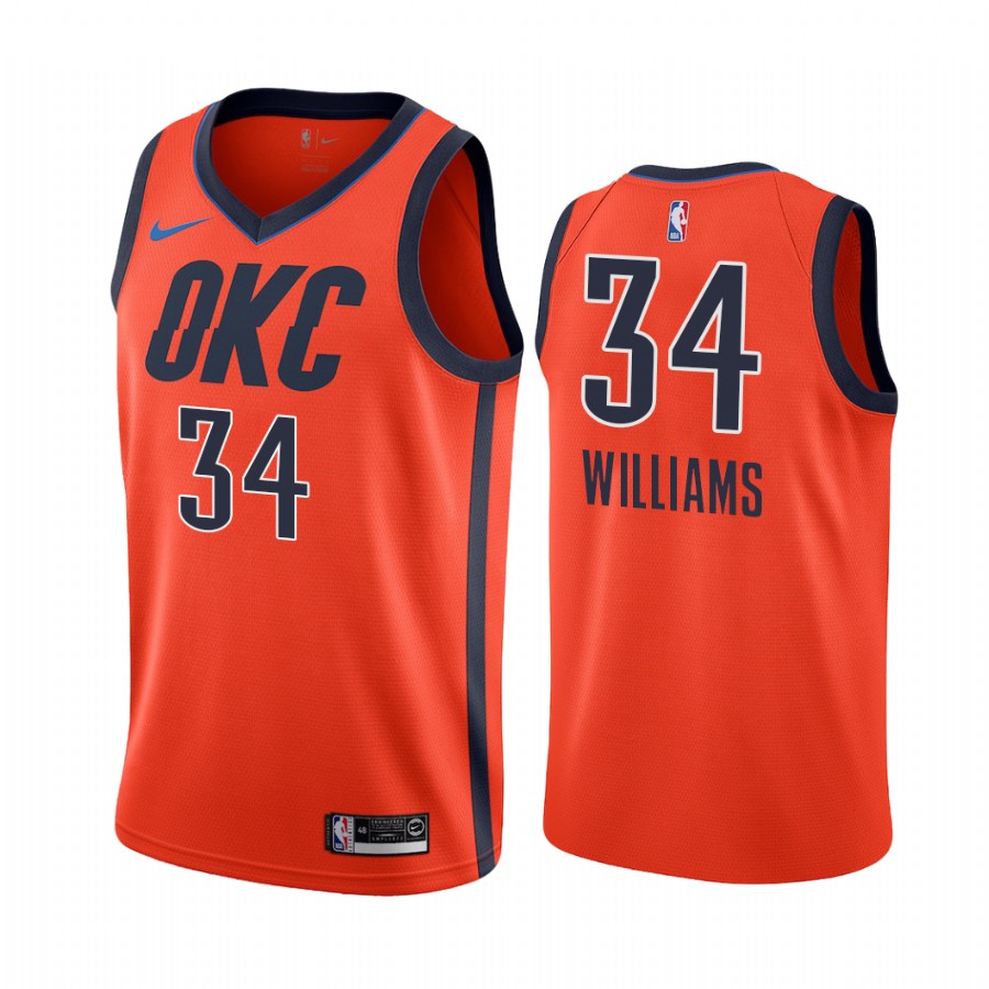 Kenrich Williams Oklahoma City Thunder  Orange Earned Jersey Trade