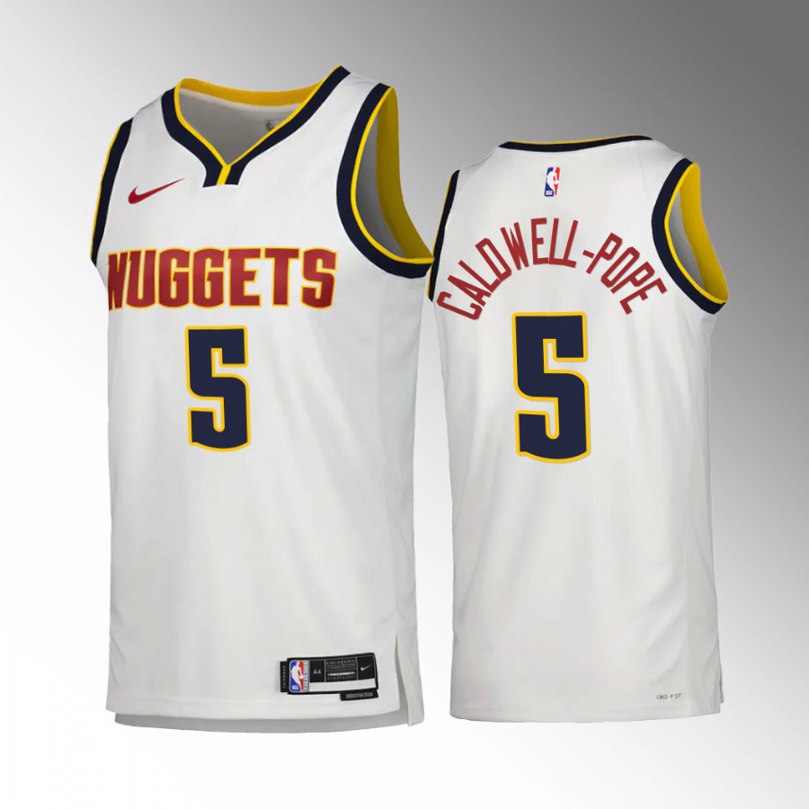 Kentavious Caldwell-Pope Denver Nuggets #5 White Jersey Association Edition Swingman