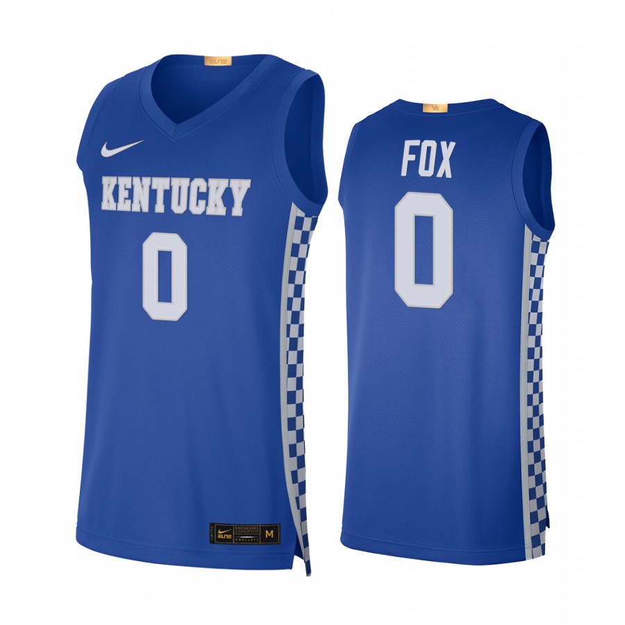 Kentucky Wildcats De'Aaron Fox Royal Alumni Limited Jersey Sacramento Kings
