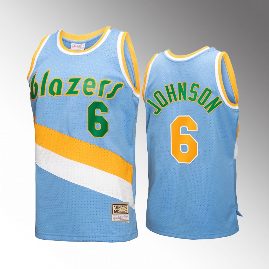 Keon Johnson #6 Portland Trail Blazers Reload 3.0 Blue Mitchell Ness Jersey