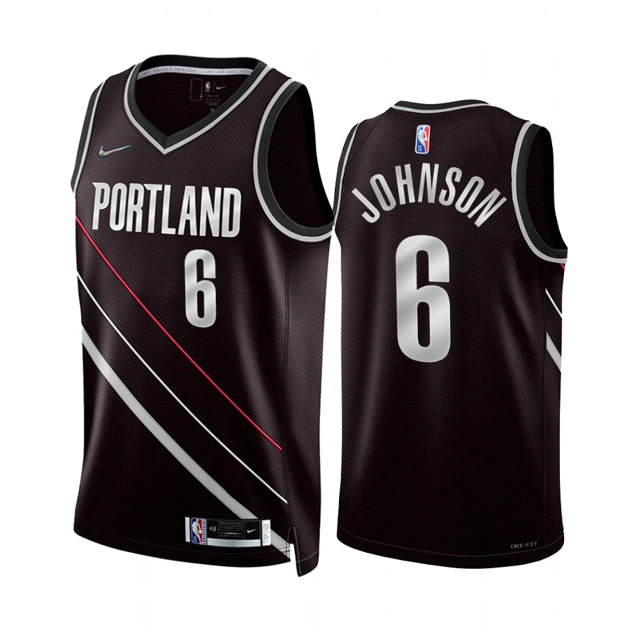 Keon Johnson Select Series Portland Trail Blazers #6 Black Jersey Diamond Badge