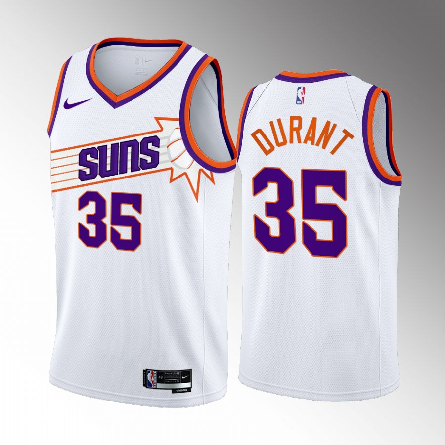 Kevin Durant Phoenix Suns White #35 Association Edition Jersey Swingman