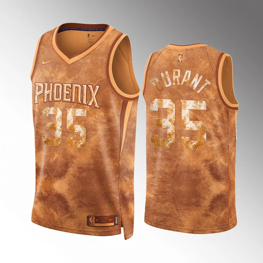 Kevin Durant Select Series Phoenix Suns #35 Brown Jersey Camo