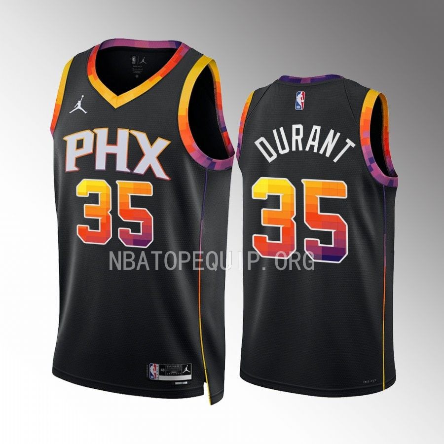 Kevin Durant Phoenix Suns #35 Black Jersey Statement Edition Swingman