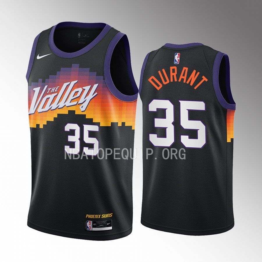 Kevin Durant Phoenix Suns #35 Black Jersey Valley City Swingman