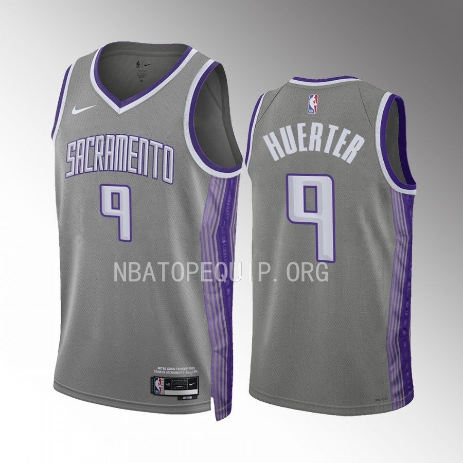 Kevin Huerter Sacramento Kings Grey #9 City Edition Jersey Swingman