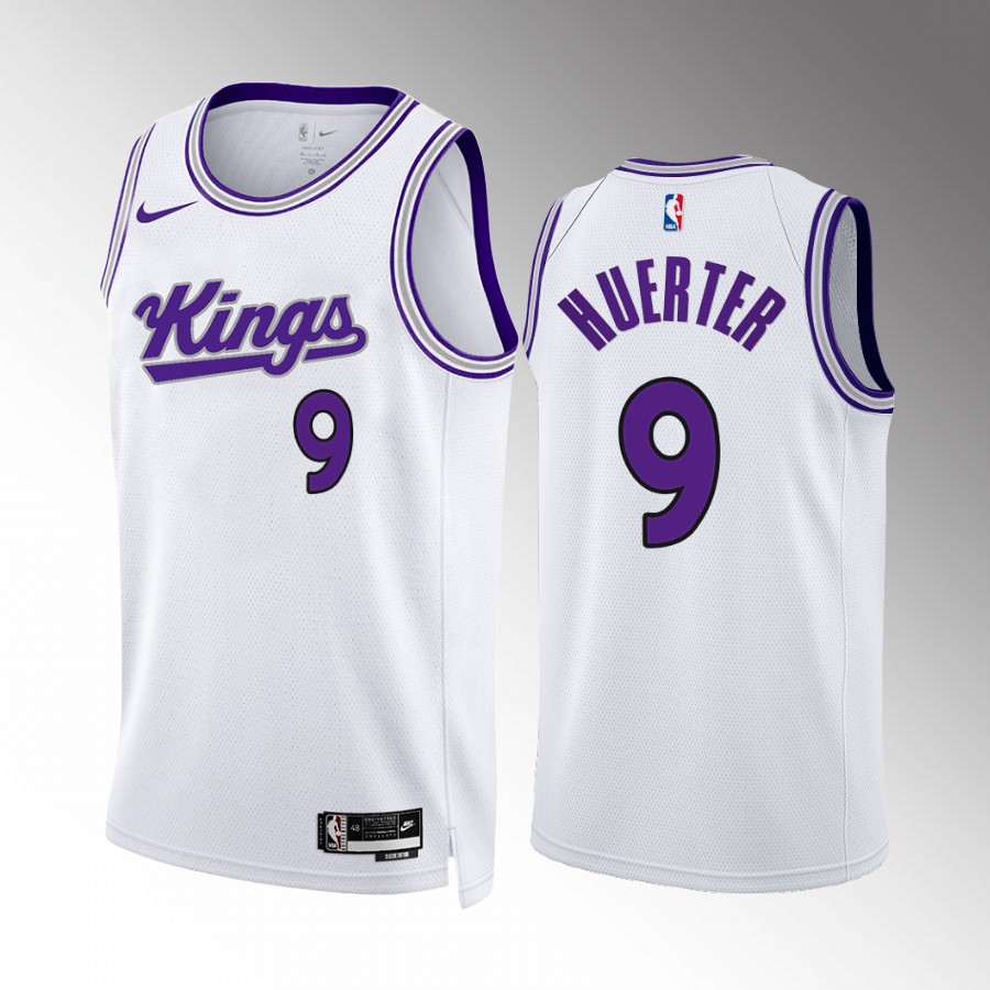 Kevin Huerter Sacramento Kings White #9 Association Edition Jersey Swingman