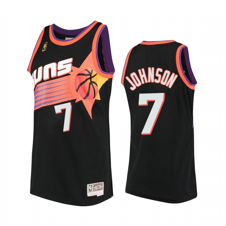 Kevin Johnson #7 Phoenix Suns Hardwood Classics Jersey Black