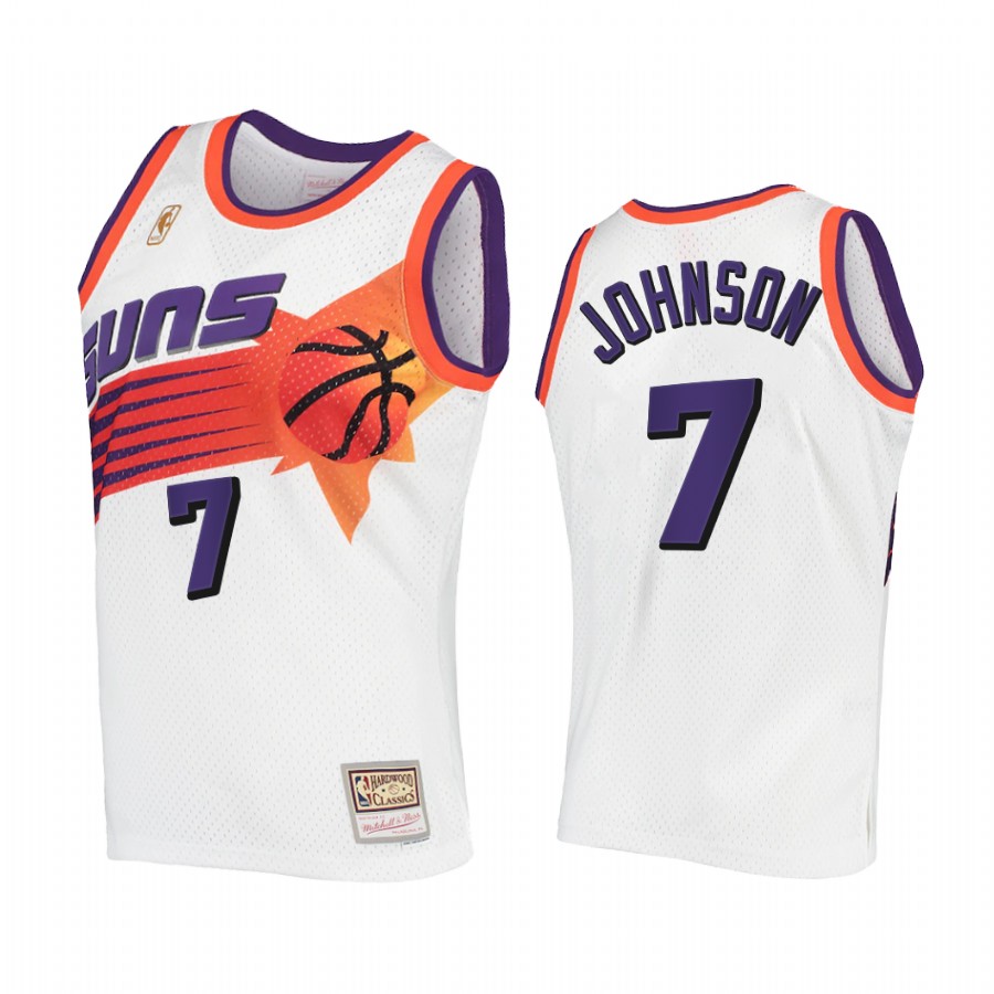 Kevin Johnson #7 Phoenix Suns Hardwood Classics Jersey White