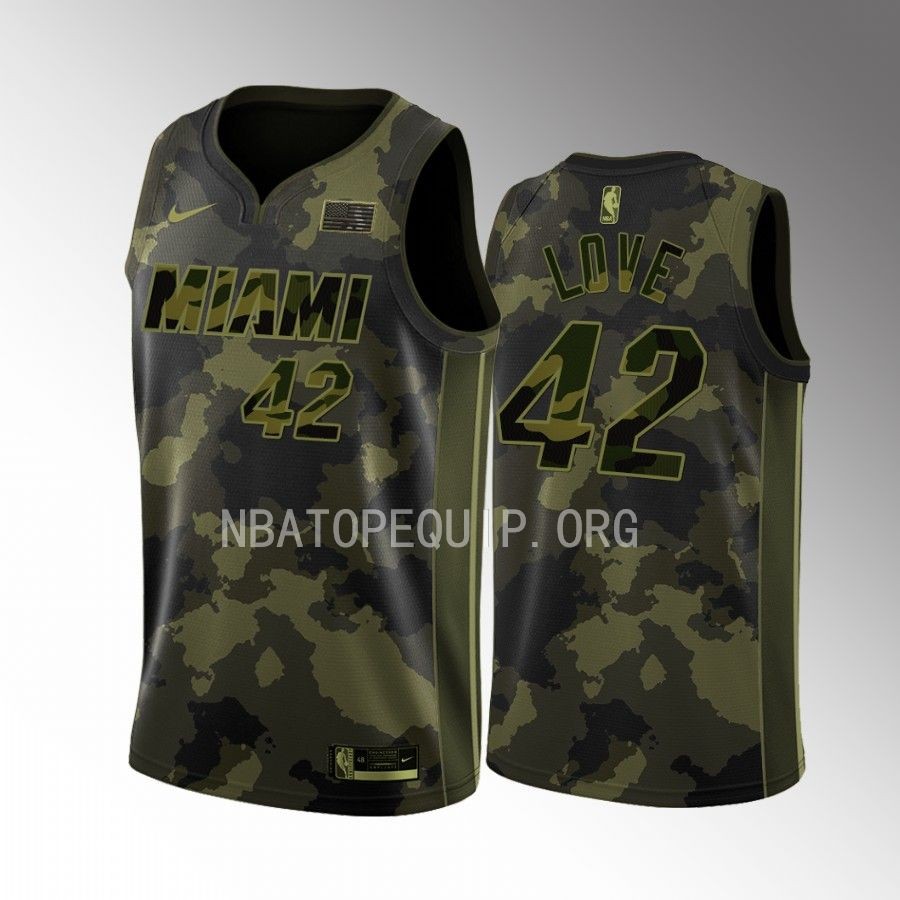 Kevin Love Salute To Service Miami Heat #42 Camo Jersey Fashion