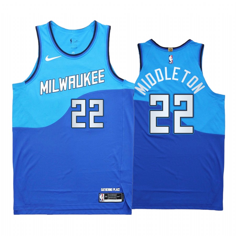 Khris Middleton Milwaukee Bucks Blue City Edition  Jersey New Uniform
