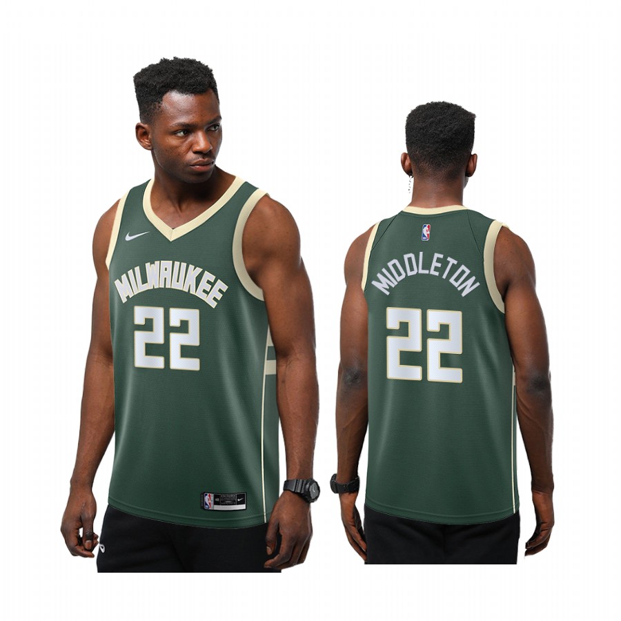 Khris Middleton Milwaukee Bucks Green Icon  Jersey