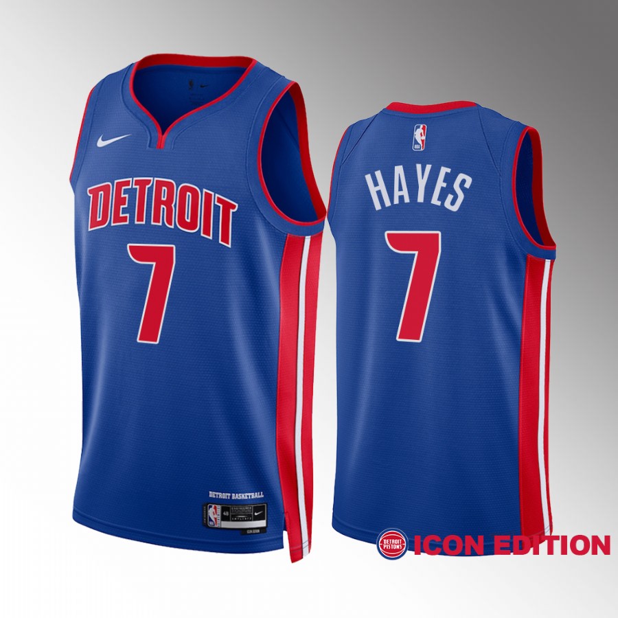 Killian Hayes Detroit Pistons Blue #7 Icon Edition Jersey Swingman