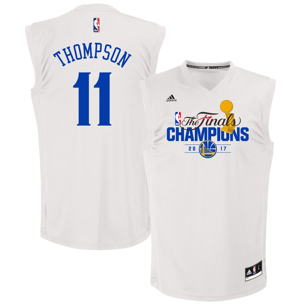 Klay Thompson Golden State Warriors #11 White  Finals Champions Fashion White jersey