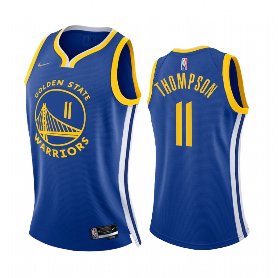 Klay Thompson Golden State Warriors Royal Icon Edition Women Jersey 75th Diamond Badge