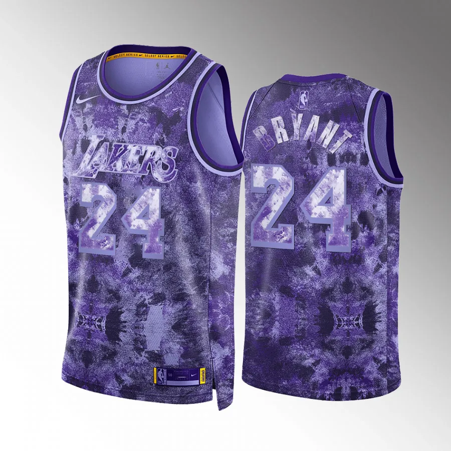 Kobe Bryant Select Series Los Angeles Lakers #24 Purple Jersey Camo