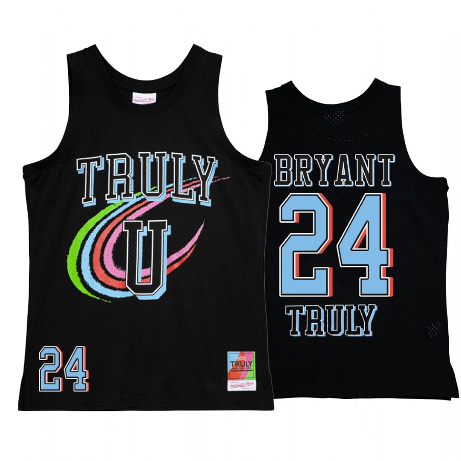 Kobe Bryant 24 Los Angeles Lakers Truly U Black Jersey Mitchell Ness Tank