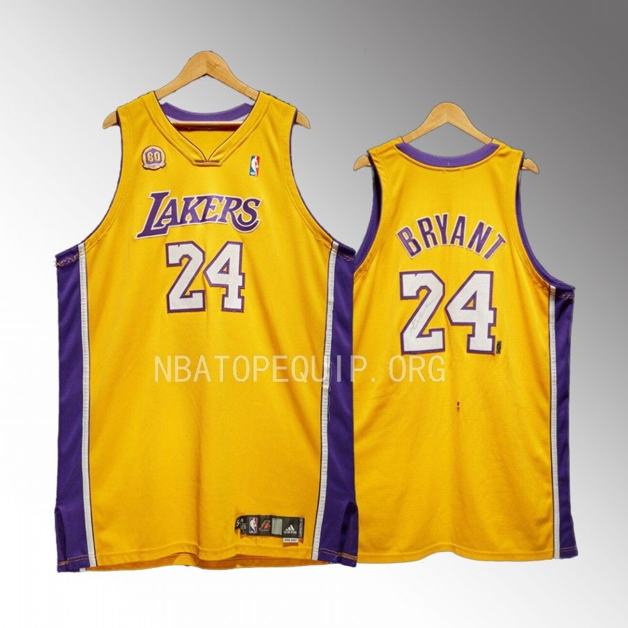 Kobe Bryant Evening of MVP Trophy Presentation 2007-2008 Los Angeles Lakers #24 Gold Jersey