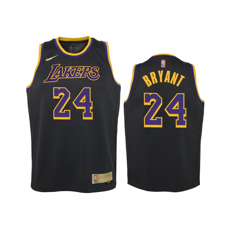 Kobe Bryant Los Angeles Lakers Earned Edition Black Youth Jersey - Swingman