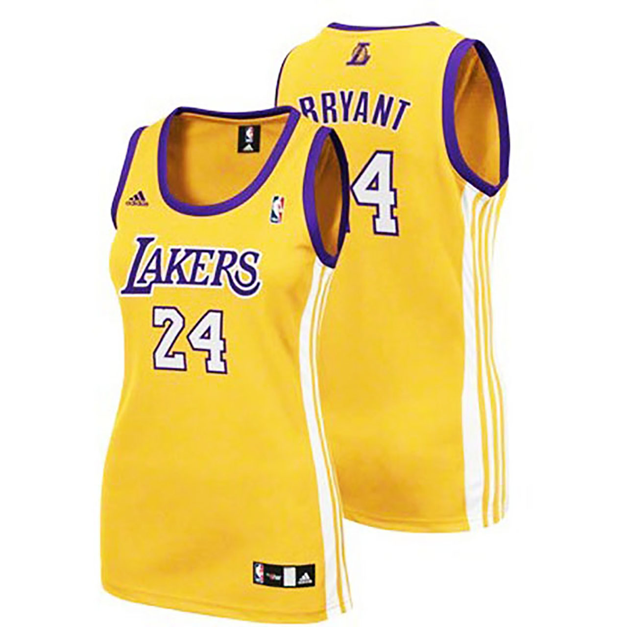 Kobe Bryant Los Angeles Lakers #24 Women Yellow Jersey