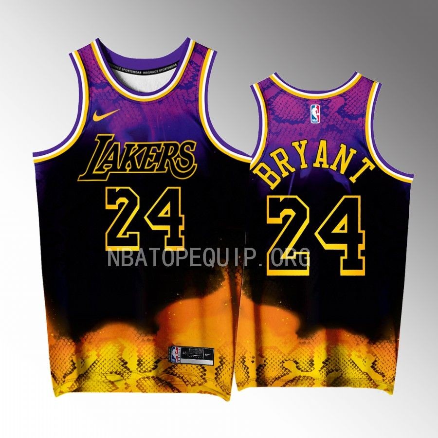Kobe Bryant Los Angeles Lakers Black #24 Jersey Mamba Special Edition