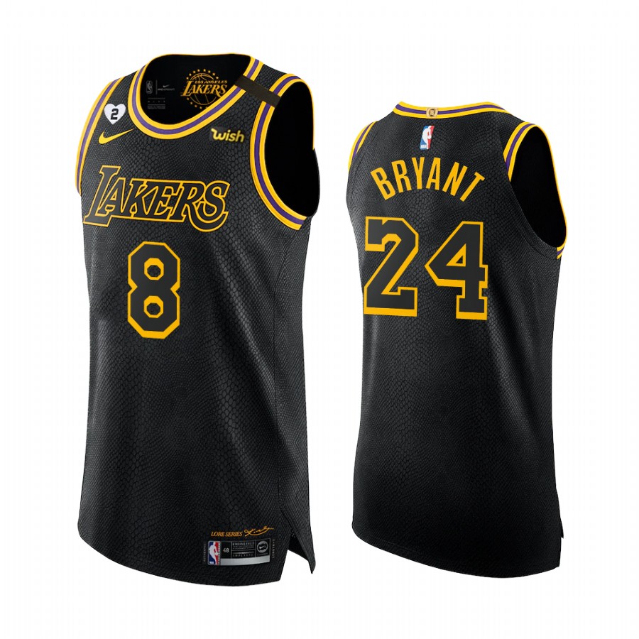 Kobe Bryant Los Angeles Lakers Black 8.24 Mamba Day Special Edition #24 Jersey
