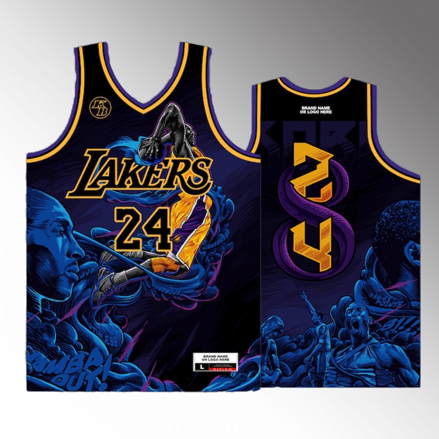 Kobe Bryant Los Angeles Lakers Royal #24 Jersey Mamba Edition