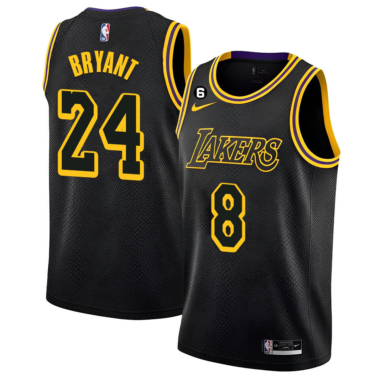 Kobe Bryant Men's Los Angeles Lakers Collection Black Mamba Jersey - All Stitched