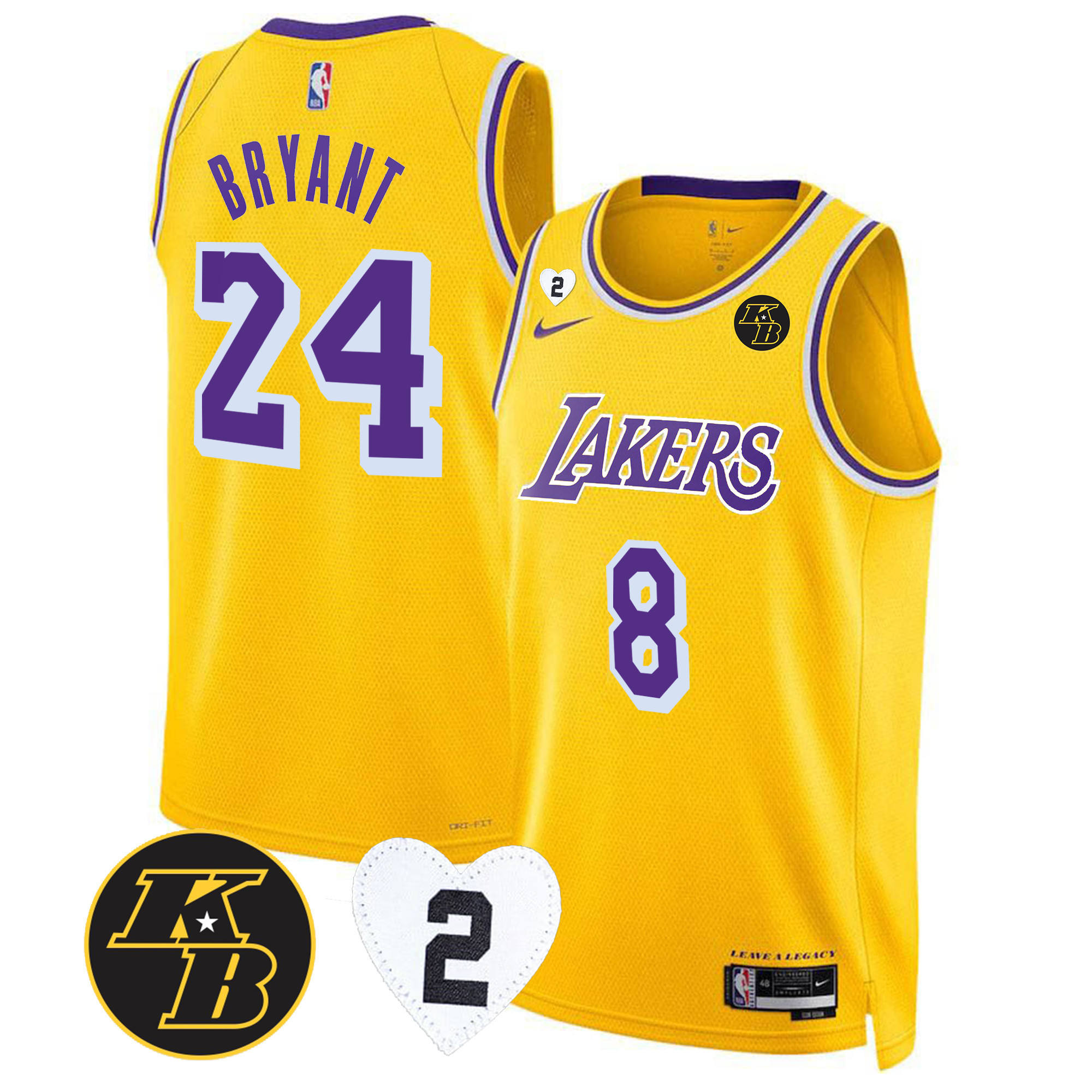 Kobe Bryant Men's Los Angeles Lakers Collection Icon Jersey - All Stitched