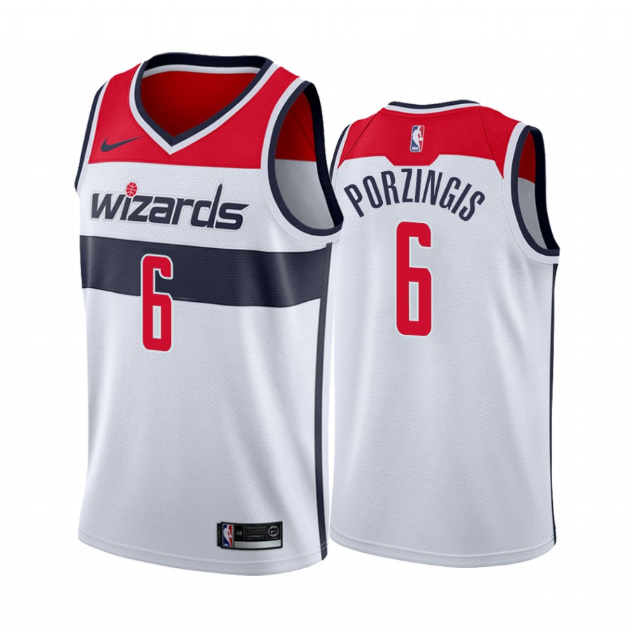 Kristaps Porzingis Washington Wizards White #6 Association Edition Jersey Trade