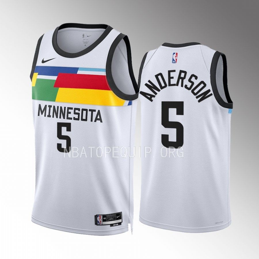 Kyle Anderson Minnesota Timberwolves City Edition White #5 Jersey Swingman