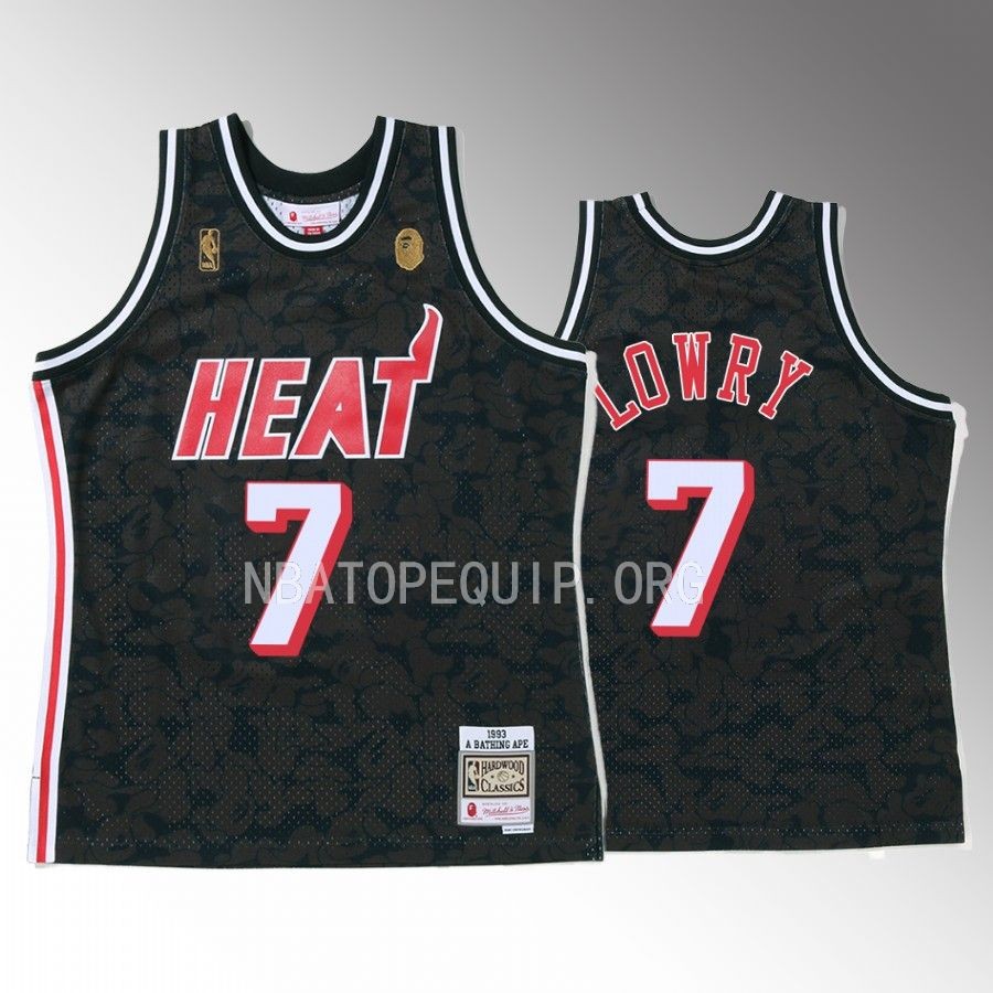 Kyle Lowry BAPE Miami Heat Jersey Camo Tanktop Black Men's jersey