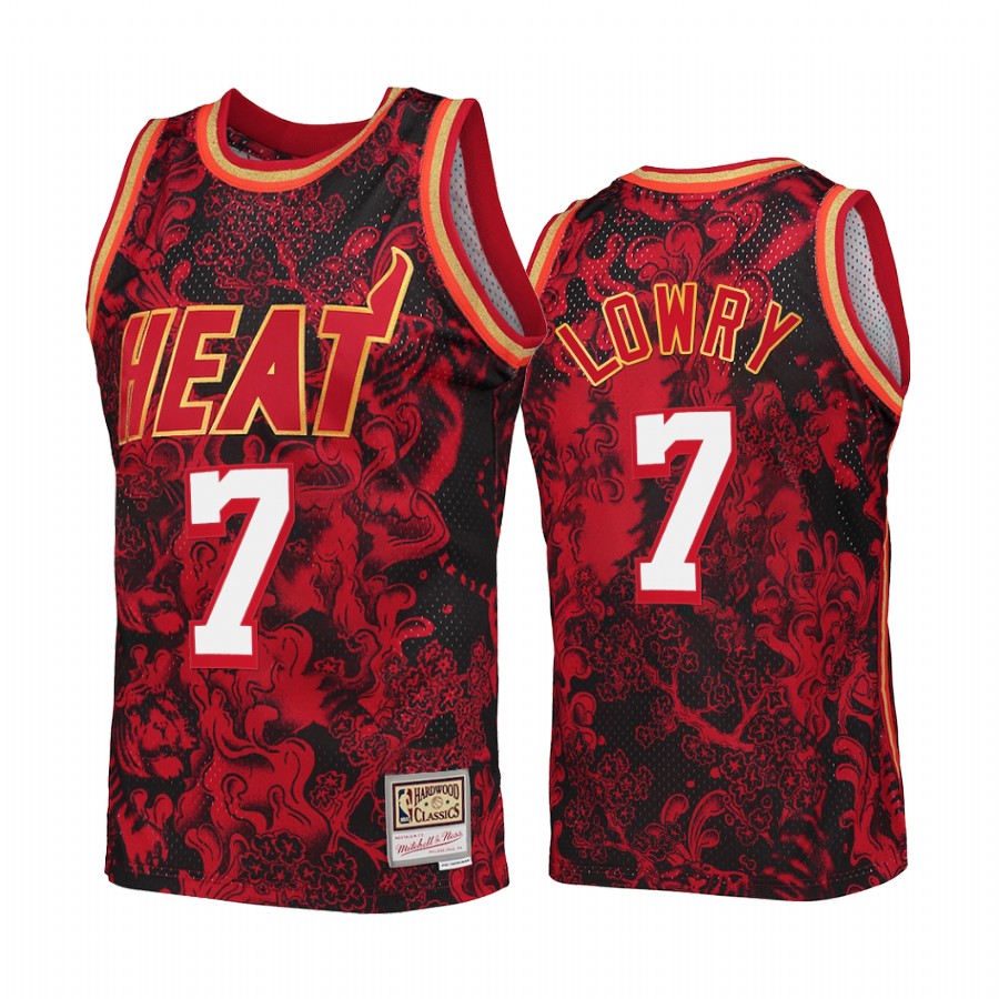 Kyle Lowry Lunar New Year Miami Heat Red Jersey Mitchell Ness