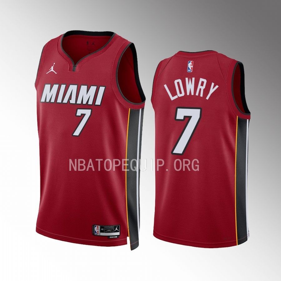 Kyle Lowry Miami Heat #7 Red Jersey Statement Edition Swingman