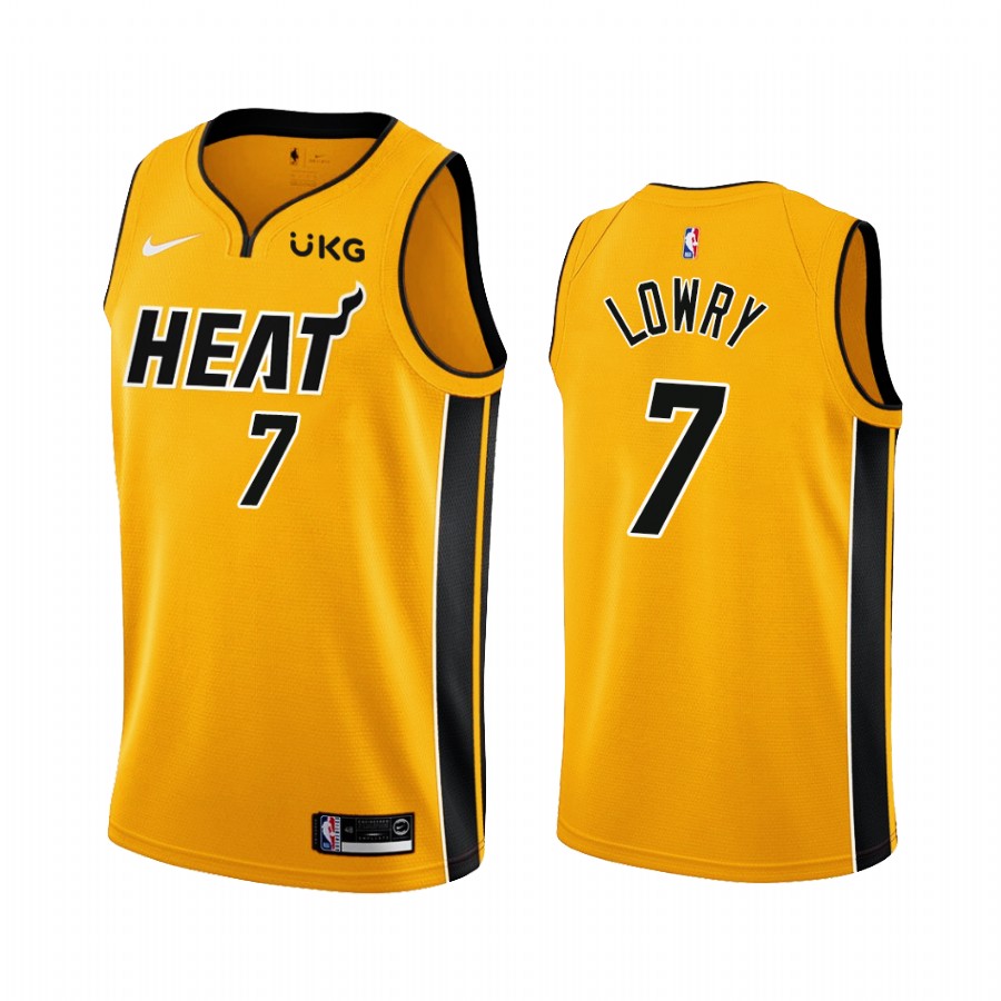 Kyle Lowry Miami Heat Earned Edition Gold #7 Jersey