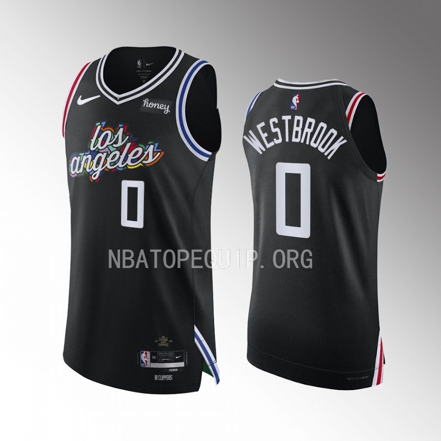 LA Clippers #0 Russell Westbrook Black City Edition Jersey