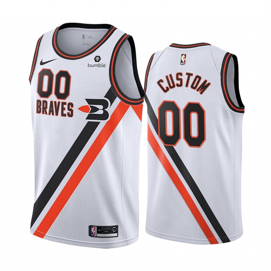 LA Clippers Custom White  Classic Edition Buffalo Braves Jersey