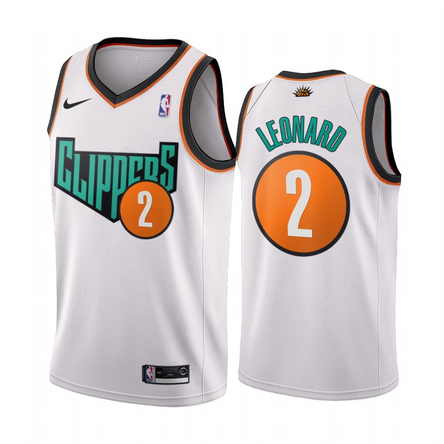 LA Clippers Kawhi Leonard Throwback to 1993 Home Jersey White