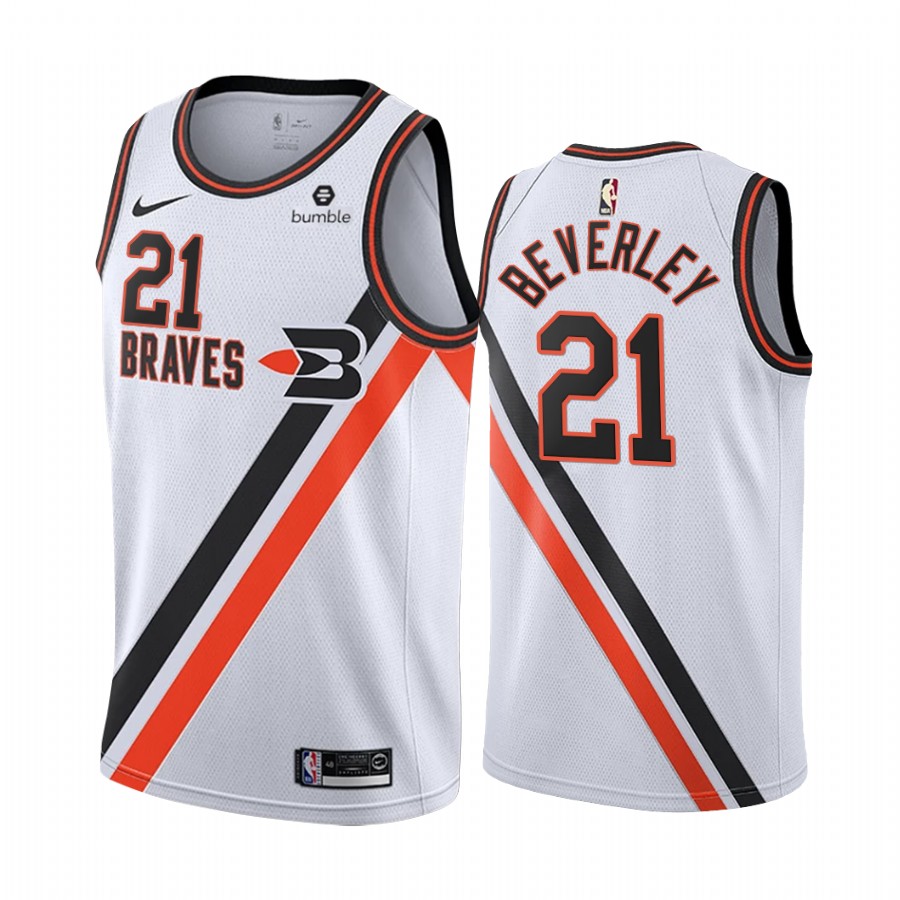 LA Clippers Patrick Beverley White  Classic Edition Buffalo Braves Jersey