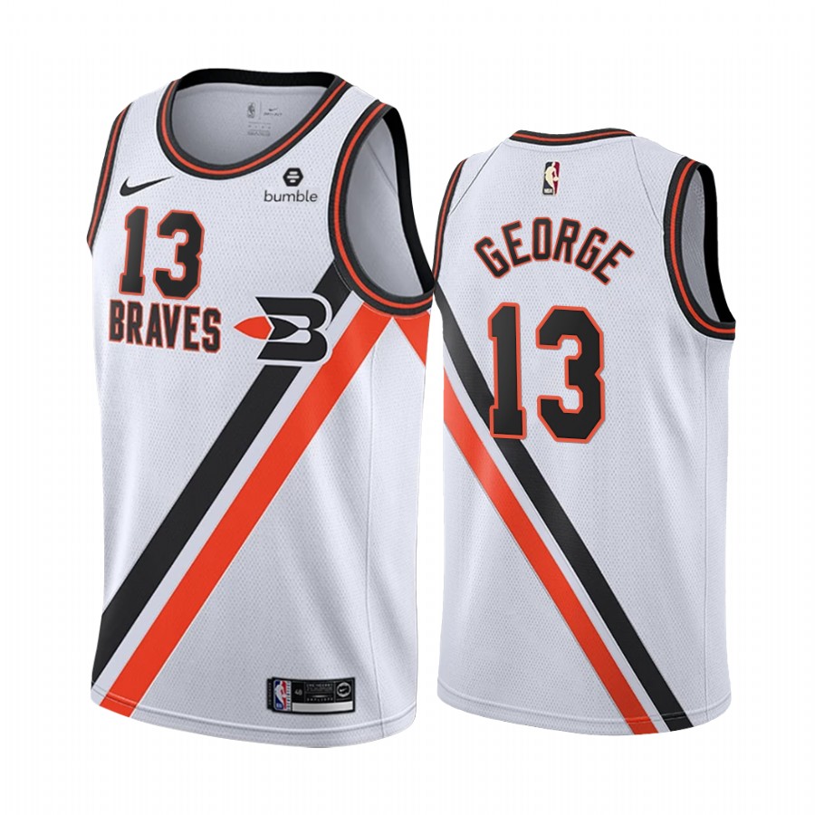 LA Clippers Paul George White  Classic Edition Buffalo Braves Jersey