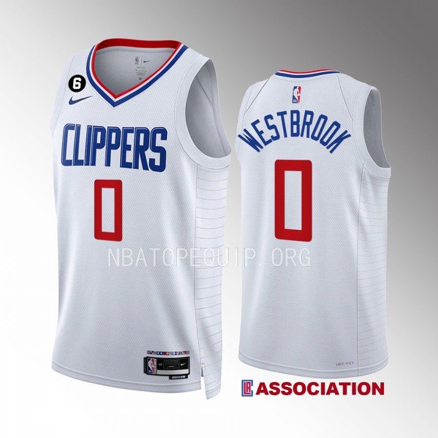 LA Clippers Russell Westbrook Association Edition White #0 Jersey Swingman