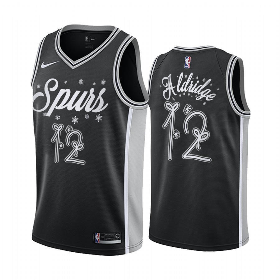 LaMarcus Aldridge San Antonio Spurs Christmas Night Black Jersey Festive Special Edition