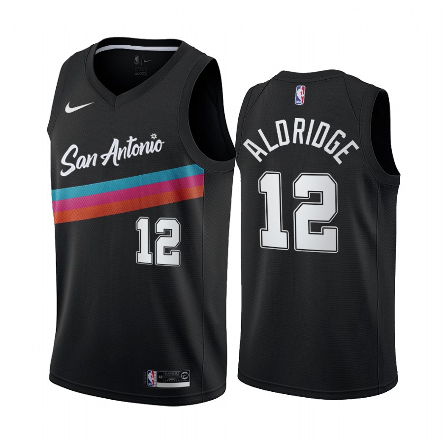 LaMarcus Aldridge San Antonio Spurs Black City Edition Fiesta Colors  Jersey