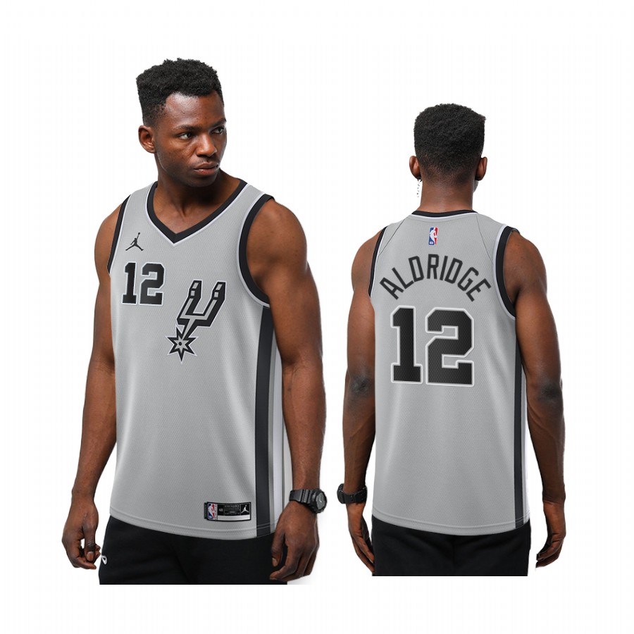 LaMarcus Aldridge San Antonio Spurs Silver Statement New Season  Jersey
