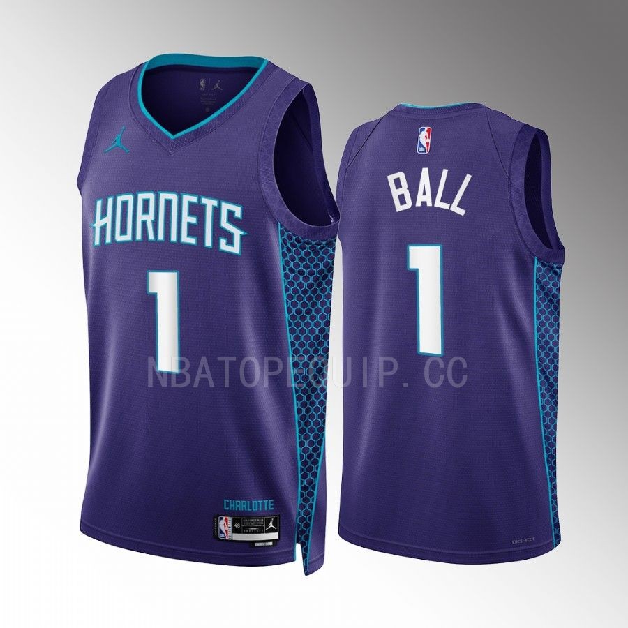 LaMelo Ball Charlotte Hornets Purple #1 Statement Edition Jersey Swingman