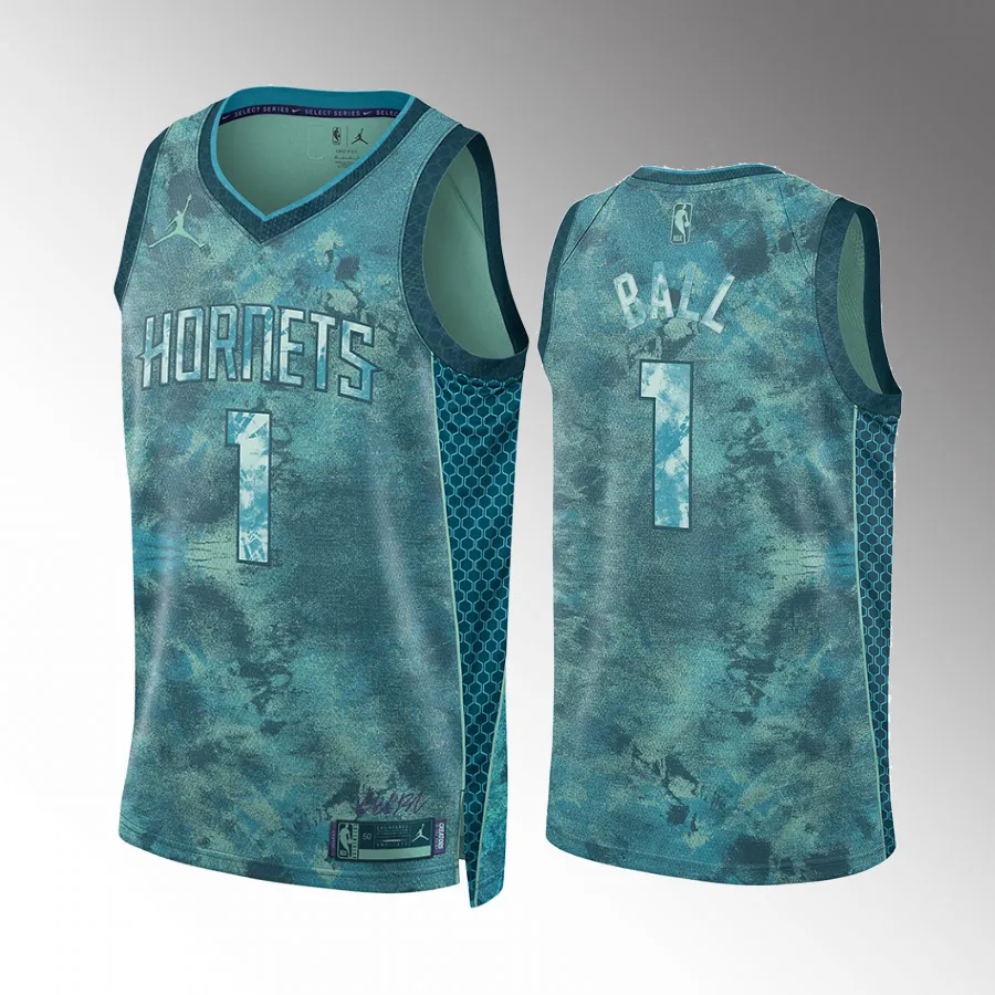 LaMelo Ball Select Series Charlotte Hornets #1 Teal Jersey Camo