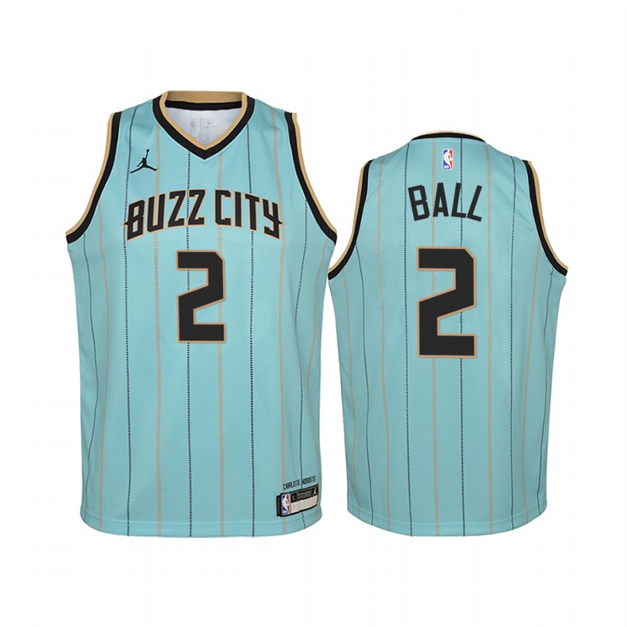 LaMelo Ball Charlotte Hornets  City youth Jersey - Mint Green