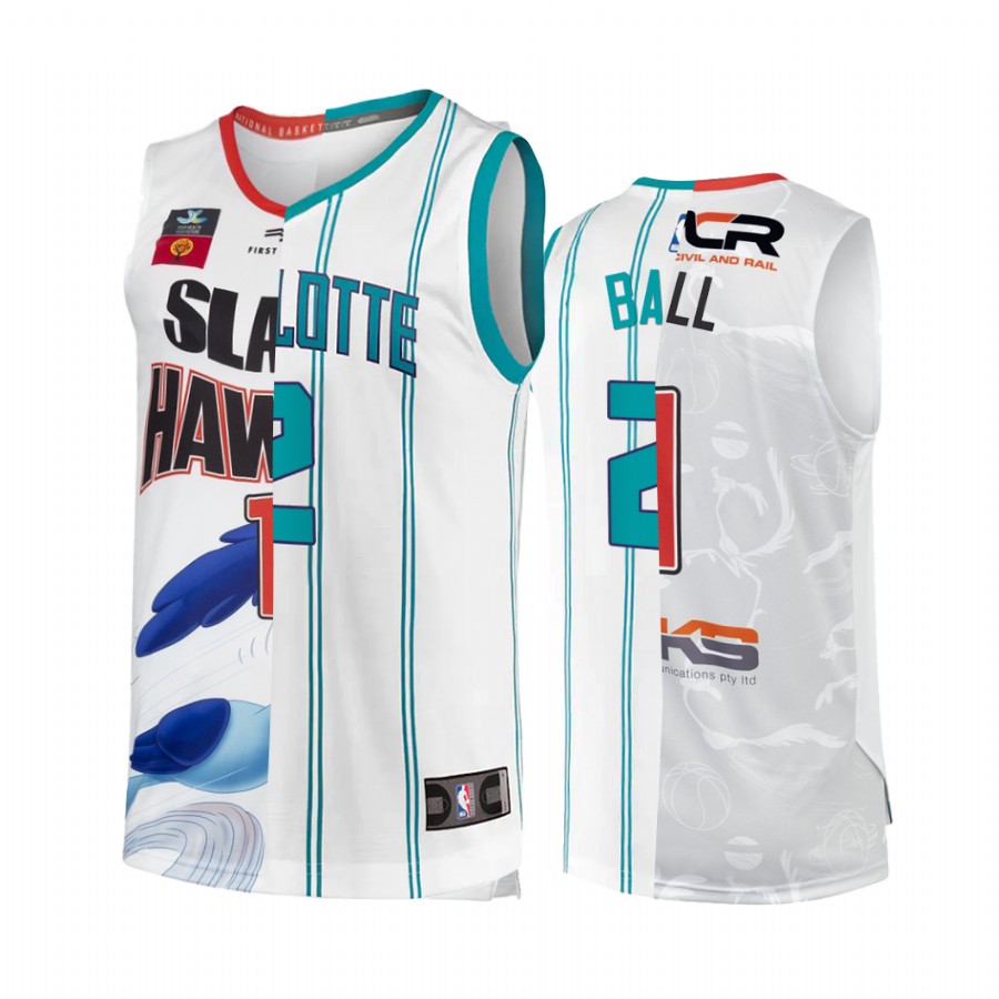 LaMelo Ball X NBL Charlotte Hornets X Illawarra Hawks #2 White Jersey Split Edition