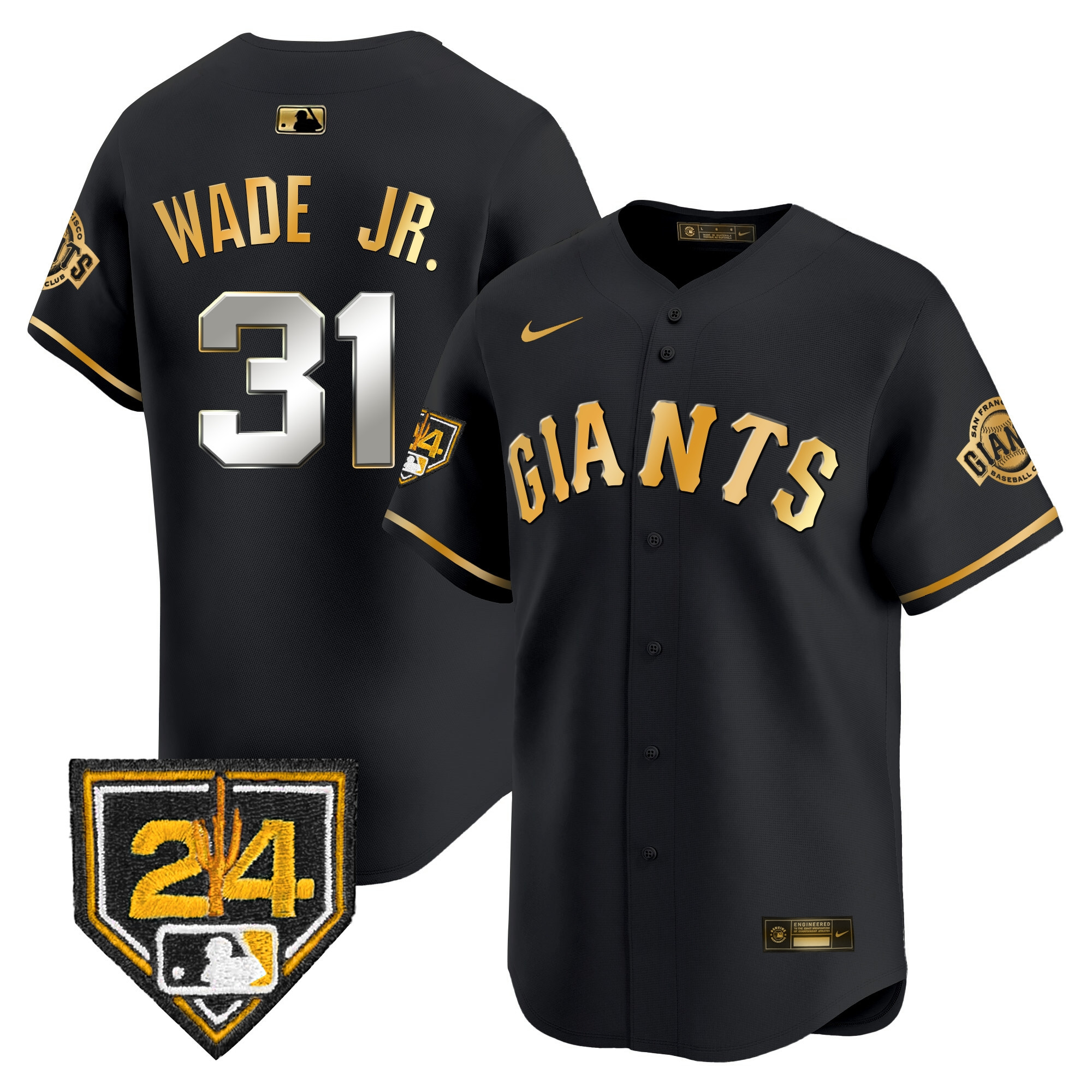 LaMonte Wade Jr. Men's San Francisco Giants Spring Training Vapor Premier Limited Black Gold Jersey