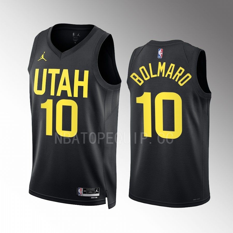 Leandro Bolmaro Utah Jazz Black #10 Statement Edition Jersey